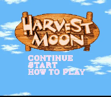 Harvest Moon (USA) screen shot title